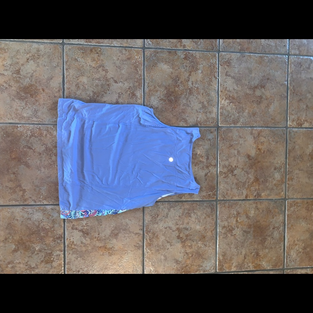 Talbots purple print tank top XL petite